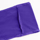 Purple spandex chair sashes with gold diamond buckles, elegant and stretchy.