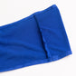 Royal blue spandex chair sash with gold diamond buckle.