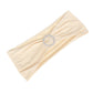5 Pack Spandex Stretch Chair Sashes With Diamond Silver Buckle In Beige Color 5 Inch X 14 Inch