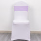 5 Pack | Lavender Lilac Spandex Stretch Chair Sashes with Silver Diamond Ring Slide Buckle | 5"x14"