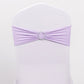 5 Pack | Lavender Lilac Spandex Stretch Chair Sashes with Silver Diamond Ring Slide Buckle | 5"x14"