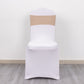 5 Pack | Nude Spandex Stretch Chair Sashes with Silver Diamond Ring Slide Buckle | 5"x14"
