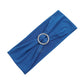 5 Inch x 14 Inch Royal Blue Spandex Chair Sashes With Silver Diamond Ring Slide Buckles