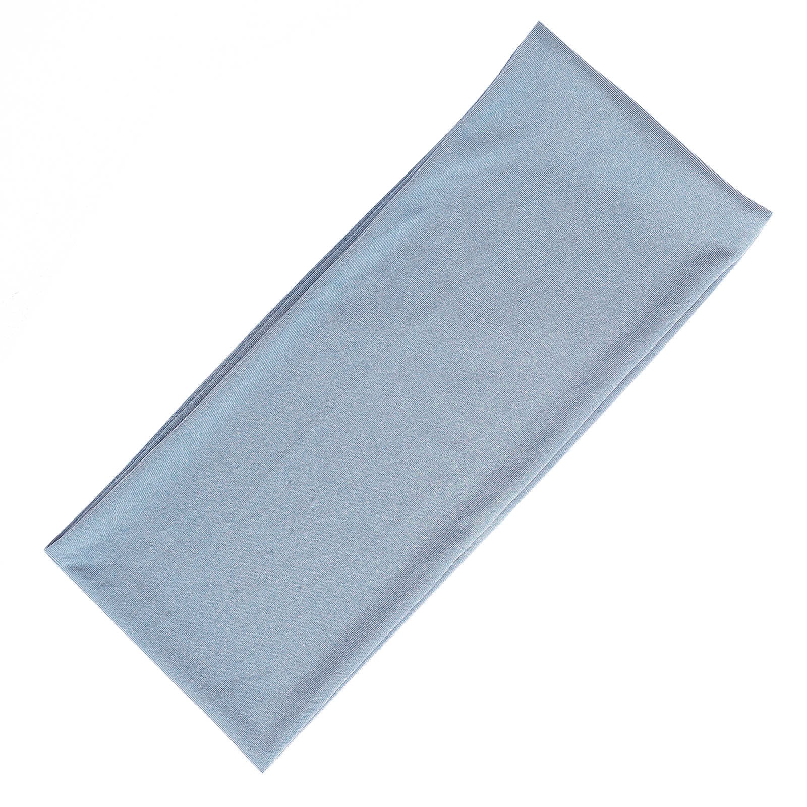 Dusty Blue 5 Inch x 12 Inch Spandex Chair Sash 5 Pack Stretch