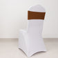 5 Pack Cinnamon Brown Spandex Stretch Chair Sashes Bands Heavy Duty with Two Ply Spandex - 5"x12"