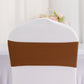 5 Pack Cinnamon Brown Spandex Stretch Chair Sashes Bands Heavy Duty with Two Ply Spandex - 5"x12"