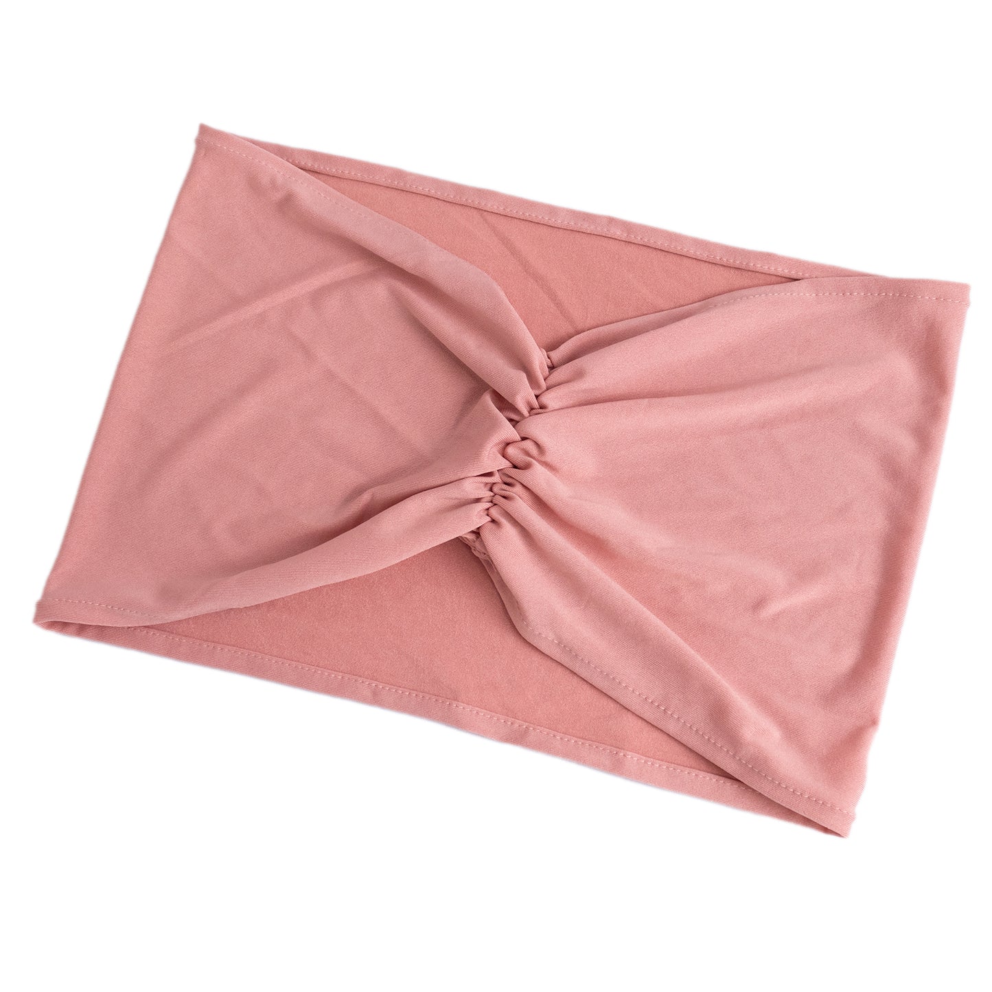 5 Pack Dusty Rose Wide Ruffled Fitted Spandex Chair Sash Band - 8"x13"