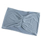 5 Pack Dusty Blue Wide Ruffled Fitted Spandex Chair Sash Band - 8"x13"