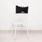 5 Pack Black Wide Ruffled Fitted Spandex Chair Sash Band - 8"x13"