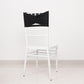 5 Pack Black Wide Ruffled Fitted Spandex Chair Sash Band - 8"x13"