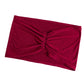 5 Pack Burgundy Wide Ruffled Fitted Spandex Chair Sash Band - 8"x13"