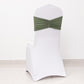 5 Pack Dusty Sage Green Wide Ruffled Fitted Spandex Chair Sash Band - 8"x13"