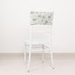 5 Pack Dusty Sage Green Wide Ruffled Spandex Chair Sash Band in French Toile Floral Pattern - 8"x13"