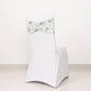 5 Pack Dusty Sage Green Wide Ruffled Spandex Chair Sash Band in French Toile Floral Pattern - 8"x13"