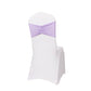 5 Pack Lavender Lilac Wide Ruffled Fitted Spandex Chair Sash Band - 8"x13"