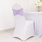 5 Pack Lavender Lilac Wide Ruffled Fitted Spandex Chair Sash Band - 8"x13"