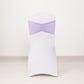 5 Pack Lavender Lilac Wide Ruffled Fitted Spandex Chair Sash Band - 8"x13"
