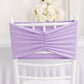 5 Pack Lavender Lilac Wide Ruffled Fitted Spandex Chair Sash Band - 8"x13"