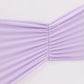 5 Pack Lavender Lilac Wide Ruffled Fitted Spandex Chair Sash Band - 8"x13"