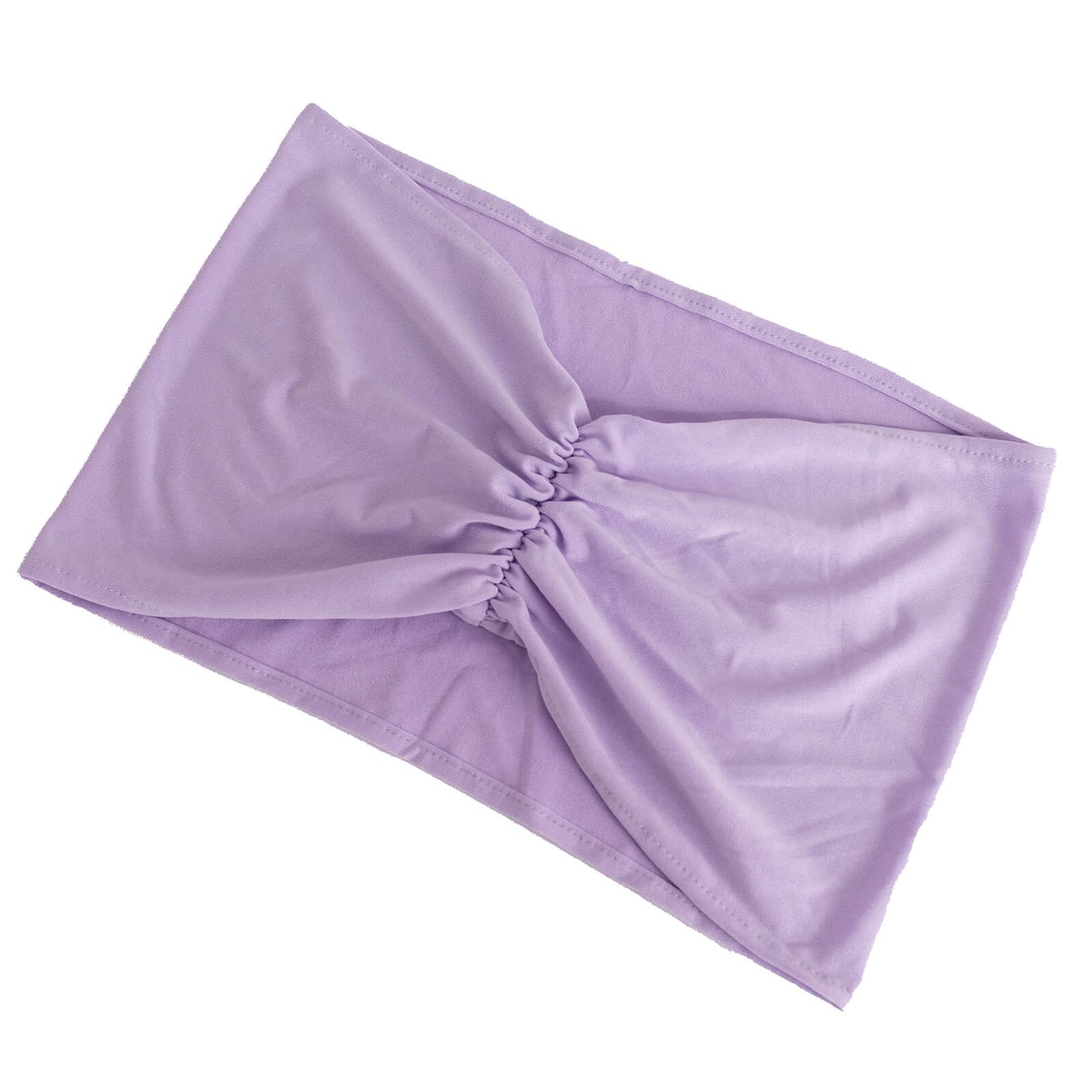 5 Pack Lavender Lilac Wide Ruffled Fitted Spandex Chair Sash Band - 8"x13"