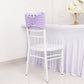 5 Pack Lavender Lilac Wide Ruffled Fitted Spandex Chair Sash Band - 8"x13"