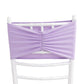 5 Pack Lavender Lilac Wide Ruffled Fitted Spandex Chair Sash Band - 8"x13"