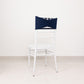 5 Pack Navy Blue Wide Ruffled Fitted Spandex Chair Sash Band - 8"x13"