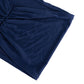5 Pack Navy Blue Wide Ruffled Fitted Spandex Chair Sash Band - 8"x13"