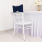 5 Pack Navy Blue Wide Ruffled Fitted Spandex Chair Sash Band - 8"x13"