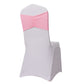 5 Pack Pink Wide Ruffled Fitted Spandex Chair Sash Band - 8"x13"