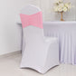 5 Pack Pink Wide Ruffled Fitted Spandex Chair Sash Band - 8"x13"