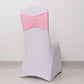 5 Pack Pink Wide Ruffled Fitted Spandex Chair Sash Band - 8"x13"