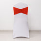 5 Pack Red Wide Ruffled Fitted Spandex Chair Sash Band - 8"x13"