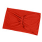 5 Pack Red Wide Ruffled Fitted Spandex Chair Sash Band - 8"x13"