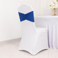 5 Pack Royal Blue Wide Ruffled Fitted Spandex Chair Sash Band - 8"x13"