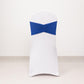 5 Pack Royal Blue Wide Ruffled Fitted Spandex Chair Sash Band - 8"x13"