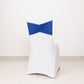 5 Pack Royal Blue Wide Ruffled Fitted Spandex Chair Sash Band - 8"x13"
