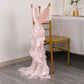 5 Pack Blush Curly Willow Chiffon Satin Chair Sashes
