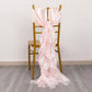 5 Pack Blush Curly Willow Chiffon Satin Chair Sashes