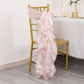 5 Pack Blush Curly Willow Chiffon Satin Chair Sashes