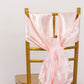 5 Pack Blush Curly Willow Chiffon Satin Chair Sashes
