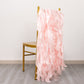 5 Pack Blush Curly Willow Chiffon Satin Chair Sashes