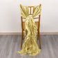 5 Pack Champagne Curly Willow Chiffon Satin Chair Sashes