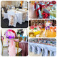 Emerald green chiffon satin chair sashes for elegant event decor.