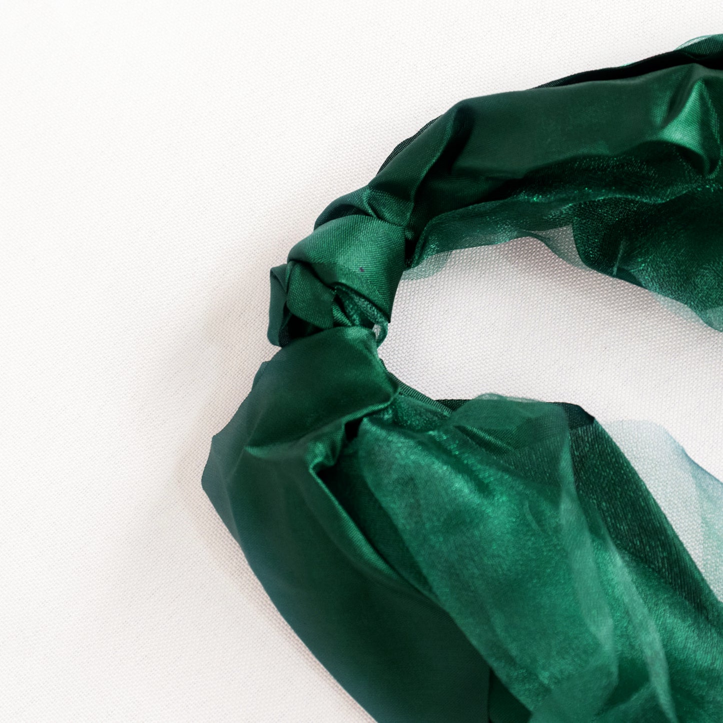 Emerald green chiffon satin chair sash bundle