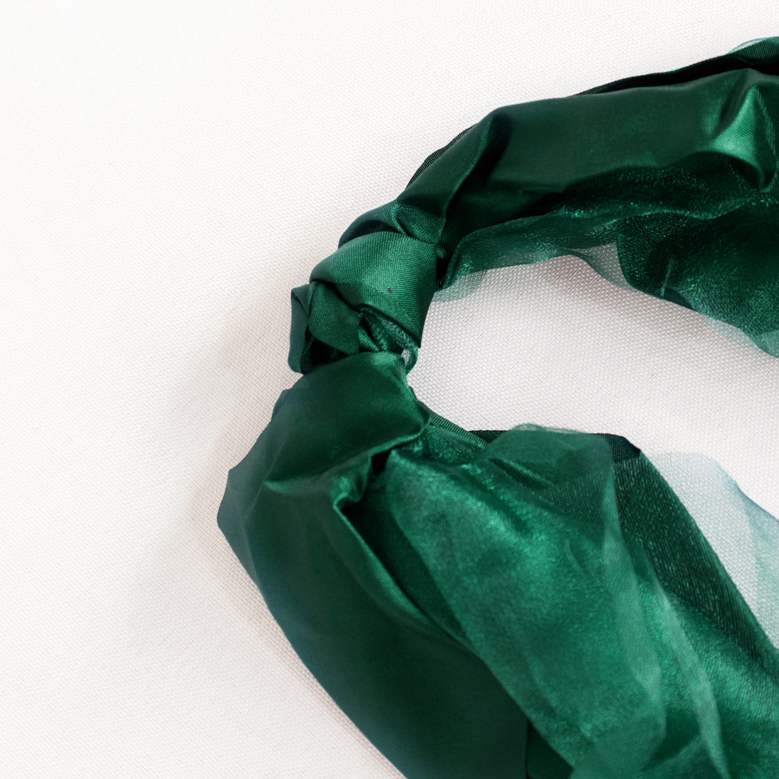 Emerald green chiffon satin chair sash bundle