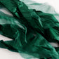 Hunter emerald green chiffon satin chair sashes.