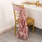 5 Pack Mauve Curly Willow Chiffon Satin Chair Sashes