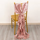 5 Pack Mauve Curly Willow Chiffon Satin Chair Sashes
