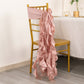 5 Pack Mauve Curly Willow Chiffon Satin Chair Sashes